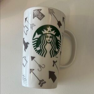 Starbucks Valentines Green and Black Arrow Mug